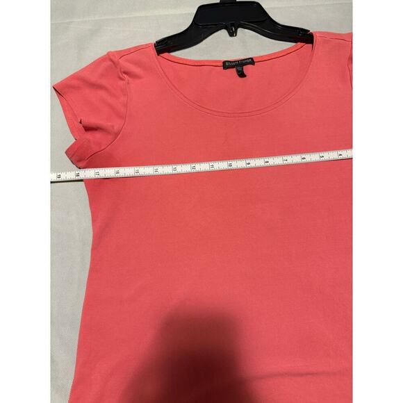 2/$35 Eileen Fisher 100% Silk Pink Size M Blouse Lagenlook Natural lightweight - Picture 4 of 9